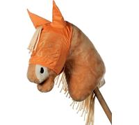 HKM Hobby Horsing Masque anti-mouches en maille pour cheval de bataille (orange)