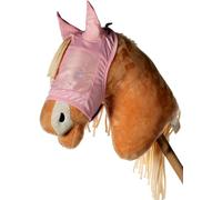 HKM Hobby Horsing Masque anti-mouches pour cheval de bataille en maille (rose)