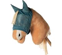 HKM Hobby Horsing Masque anti-mouches en maille pour cheval de bataille (turquoise)