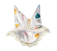 HKM Hobby Horsing Print Bonnet Anti-Mouches Blanc avec Petits Cœurs Taille Unique