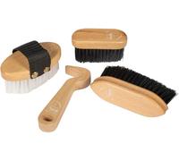 HKM Hobby Horsing Set de pansage en Bois Naturel Taille Unique