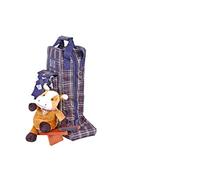 HKM Homme Sac-8081 Botte d'équitation, Blau Karo, Taille Unique