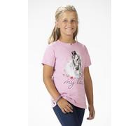 HKM Horse Spirit T-Shirt, Rose, 8-9 Ans Mixte Enfant