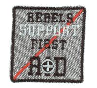 HKM Iron On Patches Rebels Support First Aid Beige - 5 pièces