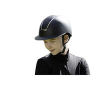 HKM Lady Shield Casque Bleu Foncé/Argent Brillant S