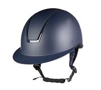 HKM Lady Shield Casque d'équitation Unisexe, Bleu Foncé/Bleu Foncé Brillant, S