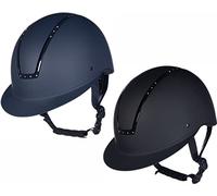 HKM Lady Shield Diamond Casque d'équitation Mixte, Noir foncé, S