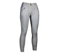 HKM Lia High Waist Fond 1/1 en Silicone Culottes d'équitation pour Femme Blanc 44