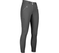 HKM Lia High Waist Fond 1/1 en Silicone Culottes d'équitation pour Femme Gris 46