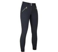 HKM Lia High Waist Fond 1/1 en Silicone Culottes d'équitation pour Femme Noir 32