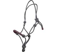 HKM Licol en corde avec strass Gris foncé/blanc