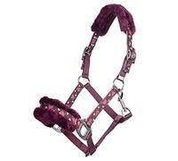 Licol pour cheval fourrure HKM Heart Rouge Mini Shetland
