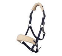 HKM Licol pour Shettys Mia - Licol de cheval avec rembourrage en peluche et mousqueton - Pour mini shetty, shetty et poney (bleu foncé, mini shetty)