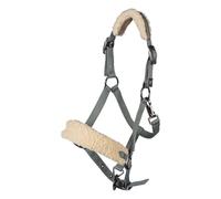 HKM Licol pour Shettys Mia - Licol de cheval avec rembourrage en peluche et mousqueton, pour mini shetty, shetty et poney (sauge, shetty)