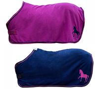 HKM Mini couvertures de selle d'équitation Bleu foncé 105
