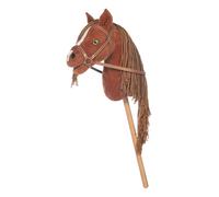 Cavallino giocattolo Hobby Horse HKM con testa peluche e bastone Marrone rossiccio