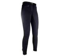 HKM Mixte Enfant Basic Belmtex Grip Fond 3/4 Pantalon, Noir - Noir, 152 EU