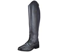 HKM Mixte Valencia Court Largeur Standard Botte d'équitation, Noir/Gris, 37 EU