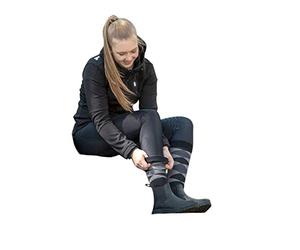 HKM Oklahoma Bottines d'équitation avec doublure en peluche Noir Taille 40