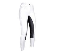 HKM Pantalon d'équitation enfant Basic très Besatz, Blanc - Blanc/Noir, Femme 34