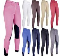Pantalon équitation mid grip fille HKM Penny Easy Gris 10 ans
