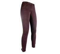 HKM Pantalon d'équitation pour homme Basic belmtex Grip basanes 3/4, Marron - Marron foncé, 42