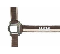 HKM Poney 558652 Licol en Nylon avec Tricot et Mousqueton, 180 cm, Bleu Bleuet/Bleu foncé