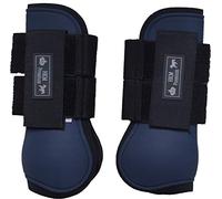 HKM Premium Guêtres pour antérieurs Bleu Foncé/Noir Poney