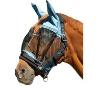 HKM Premium Masque anti mouches Bleu Gris Poney