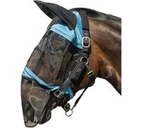 HKM Premium Masque anti mouches protection du naseau Bleu Gris Poney