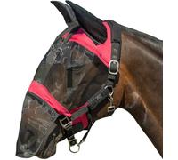 HKM Premium Masque anti mouches protection du naseau Magenta Shetland poney