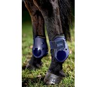 HKM Pro Team Capuchon à boulette 8574 Bleu foncé/Jaune Pur-Sang.