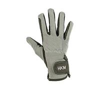 HKM Reithandschuh-Special-Aus Hochwertiges Lederimitat Gants d'équitation Enfant, Noir/Gris, 6