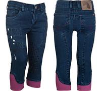 HKM Reithose -Piccola Denim- Silikon-kniebesatz6900 - Pantalon - Culotte d'équitation en Denim et Silicone 6900 de la Marque Piccola - Mixte