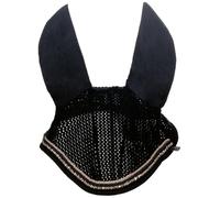 HKM Rosegold Glamour Style Bonnet anti mouches Noir/Or Rose Cheval