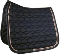 HKM Rosegold Glamour Style Tapis Noir/Or Rose Dressage poney