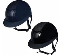 HKM Shiny Diamond Casque d'équitation pour Hommes, Bleu foncé, M
