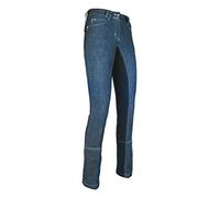 HKM SPORTS EQUIPMENT Jodhpur-Miss Blink-1/1 Alos Besatz6169 Pantalon Femme, 6169 Jeansblau/Dunkelblau, 158 cm