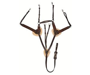 HKM Sports Equipment Tapis Avant avec Martingal, recouvert de Fourrure d'agneau Marron, Poney Avant 4154 S