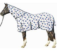 HKM Stars Combo Couverture pour Cheval Bleu foncé/Rouge 155