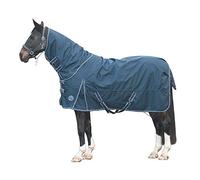 HKM Couverture d'extérieur pour cheval Starter avec couvre-cou 300 g Bleu 155 cm
