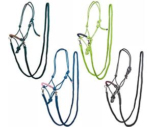 HKM Strass Tack Licol Gris foncé/pamplemousse Warmblut