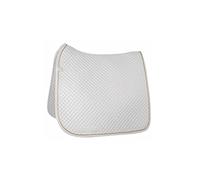 HKM Tapis surpiqué, Dressage Blanc/Doré Poney