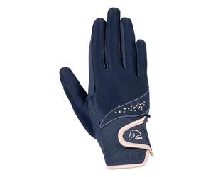 HKM Unisex Rosegold Glamour Style Gants d’équitation Bleu Foncé M
