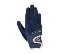 HKM Unisex Rosegold Glamour Style Gants d’équitation Bleu Foncé XL