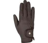 HKM Unisexe Grip Style Gants d'équitation Brun L