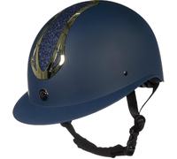 HKM Unisexe Illusion Casque Bleu foncé/Doré M