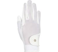 HKM Unisexe Summer Style Gants d'équitation Blanc L