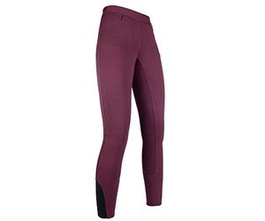 HKM Yvi Fond 1/1 en Silicone Leggings pour Fille Rouge Foncé 122/128