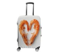 HKMNTGD Housses de bagage de voyage lavables et extensibles avec inscription « There are Stars and Moon on It » - Housse anti-rayures pour valise de 45,7 à 81,3 cm, Deux crevettes rouges, L